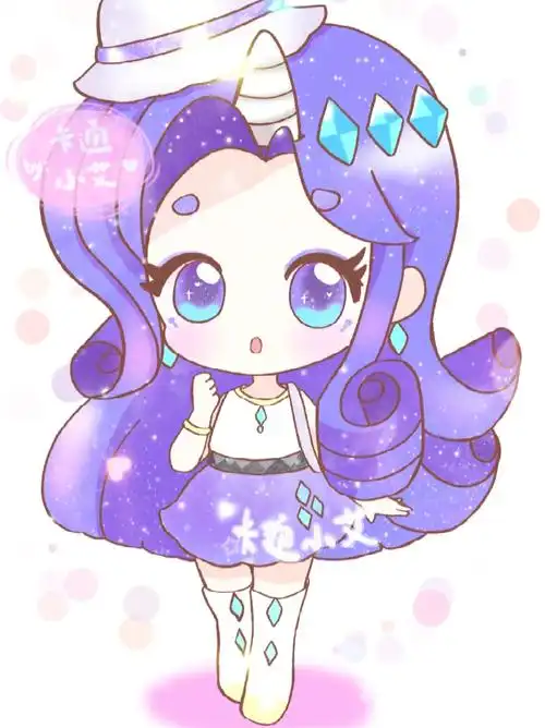 小马宝莉珍奇女孩萌萌q版简笔画卡通画