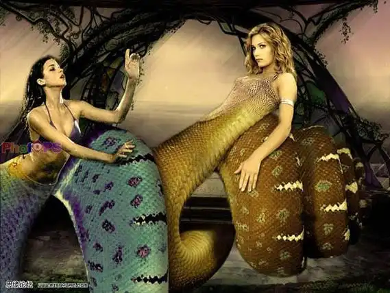 用photoshop合成童话中的美女蛇妖