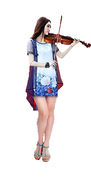 【原创动态人物素材】透明动态弹唱人物03