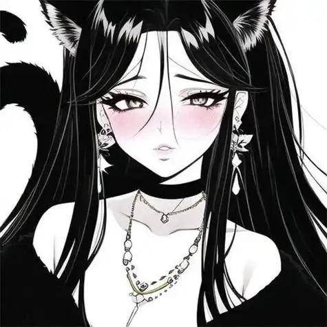 猫耳高冷妩媚女生头像动漫图片