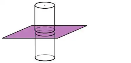 什么是圆柱形木料沿平行于底面的面锯成两断?
