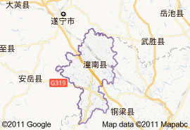 潼南县地图
