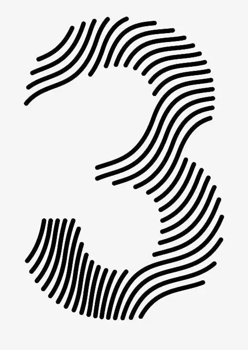 波浪短线创意数字png素材-90设计