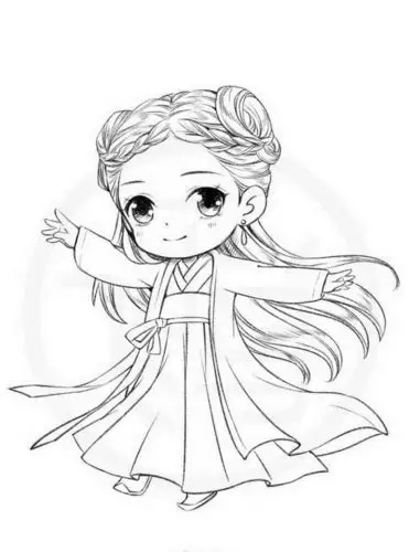 古装女孩儿简笔画