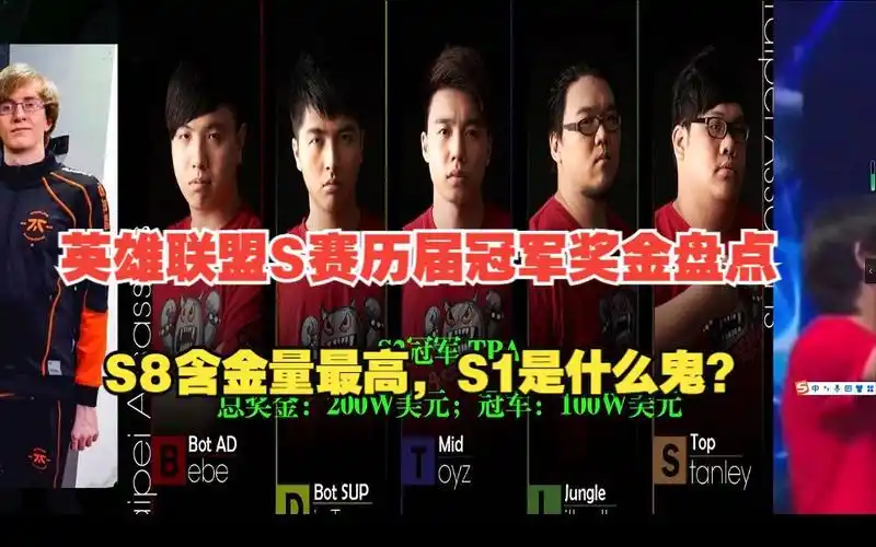 英雄联盟历届s赛冠军奖金盘点:ig含金量最高,skt(t1)总金额最多,s1