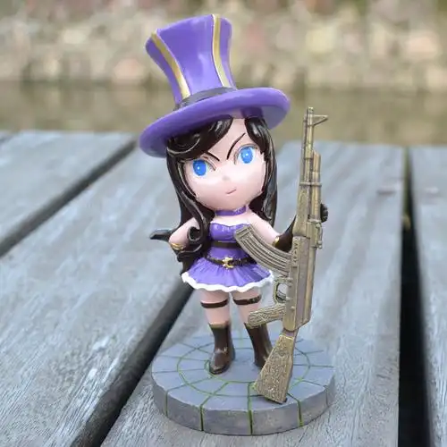 lol周边公仔英雄联盟手办 q版卡通玩偶 皮城女警模型 凯特琳