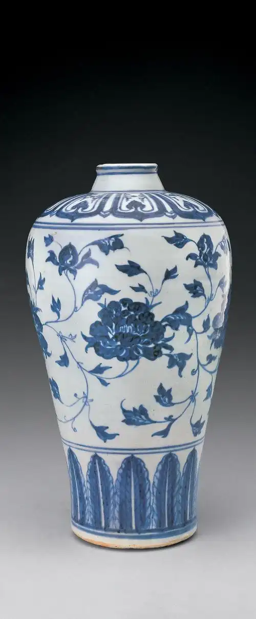 【明 青花缠枝花卉纹梅瓶】拍卖品_图片_价格_鉴赏_明代青花瓷器_雅昌