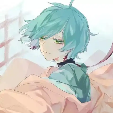 动漫男生头像高清绿色系