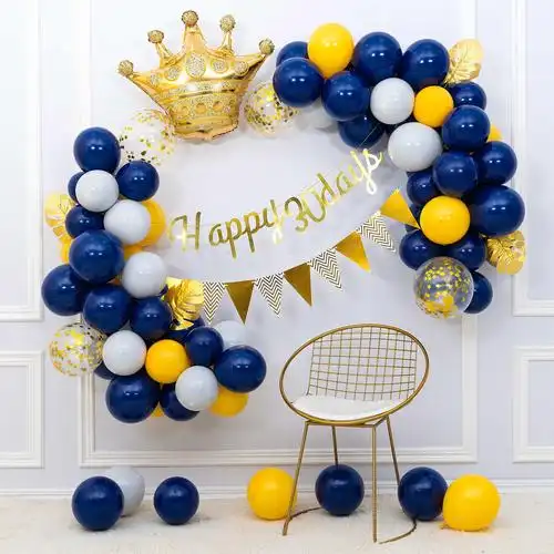 宝宝1周岁生日布置气球海报套餐小王子星空主题会场背景墙装饰品2