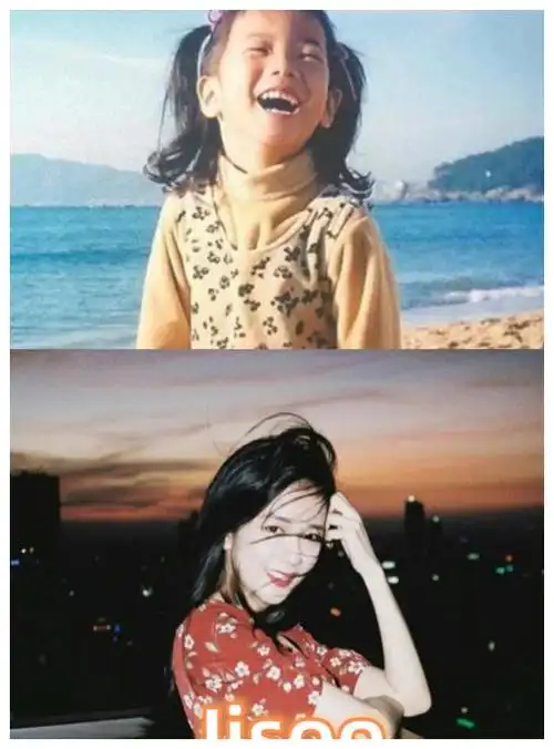 并且小时候的她就已经是瓜子脸了,现在的五官可能是因为张开的原因