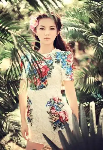 41岁的李湘年轻时真美,穿碎花裙写真,与现在的差距大