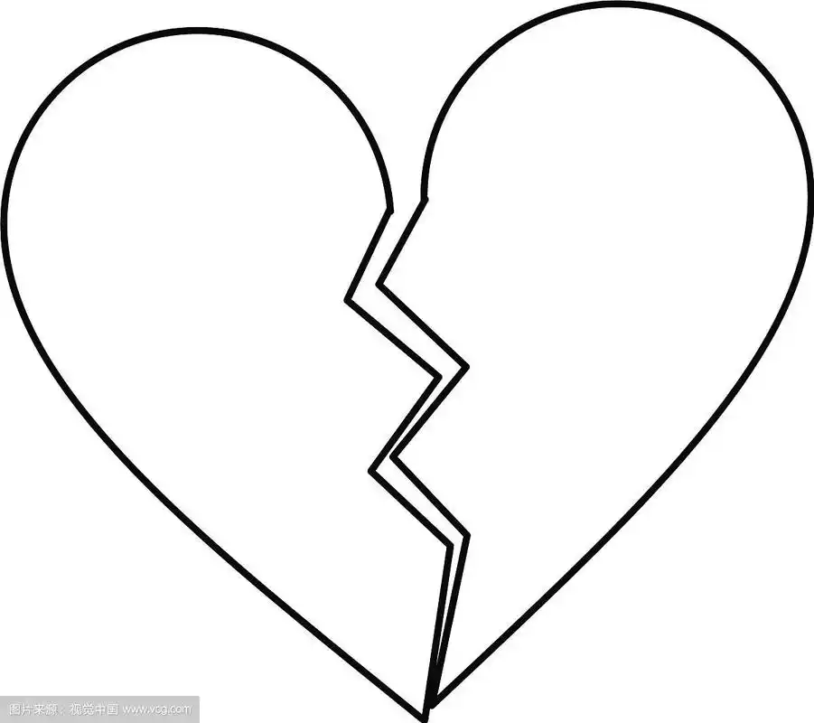 心碎悲伤分离轮廓