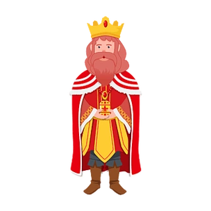 卡通矢量国王简约奇幻童话