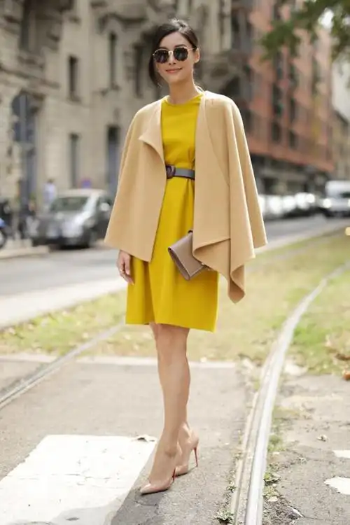 黄色裙子的搭配