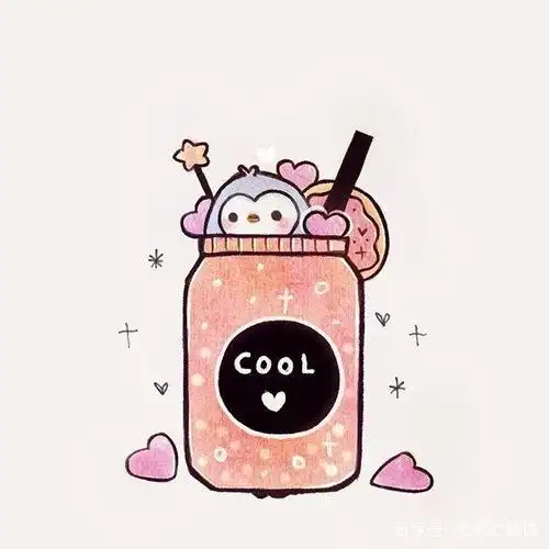 水彩手绘插画,超可爱的小萌物,有没有被萌到