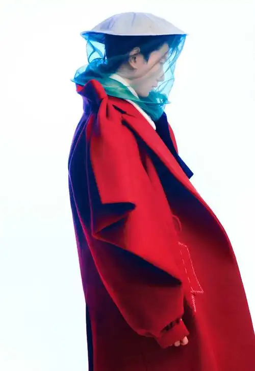 王源面纱造型时尚写真图片