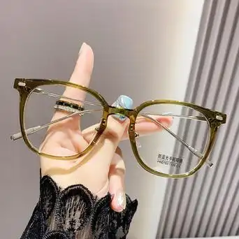 大框近视眼镜眼镜女方型圆脸素颜神器大脸显脸小眼镜框镜架近视镜