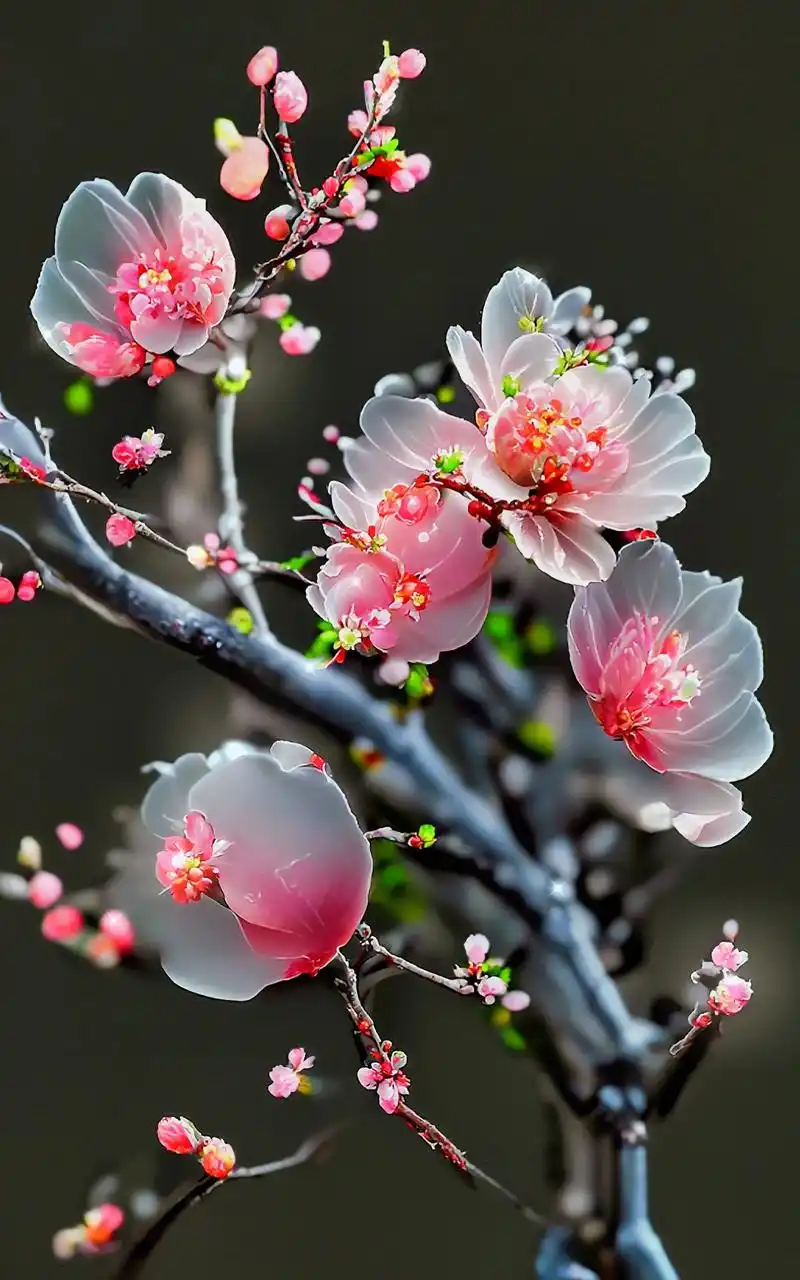 梅花.忽有故人心上过,回首山河已是冬.何时杖尔看南雪,我与梅 - 抖音