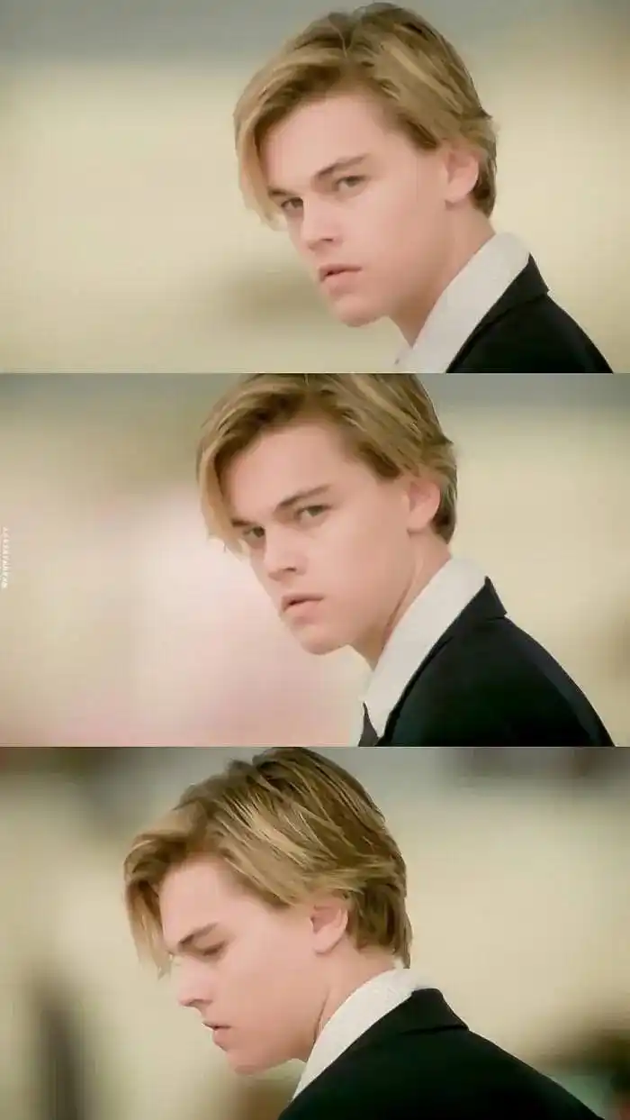 大部分时候小李子都是偏侧脸更帅,仰拍也很帅,因为他鼻子侧面很挺.