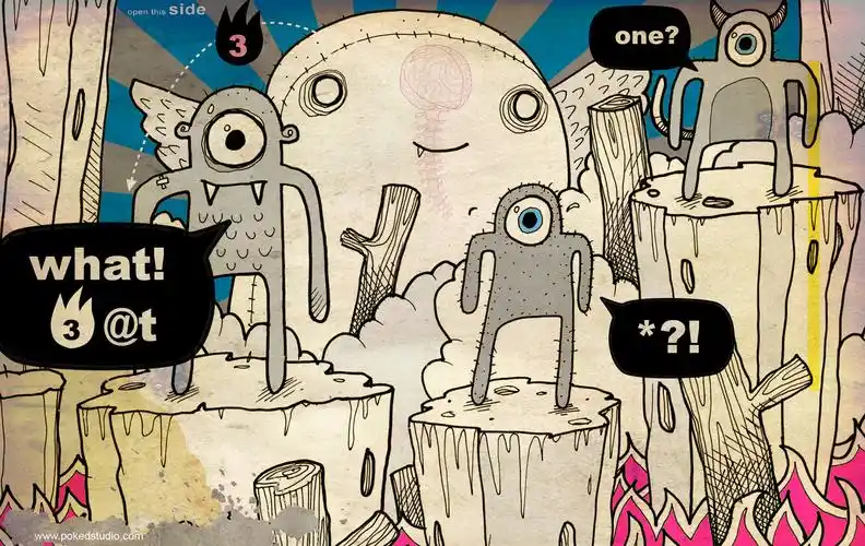 poked studio潮流插画设计宽屏壁纸