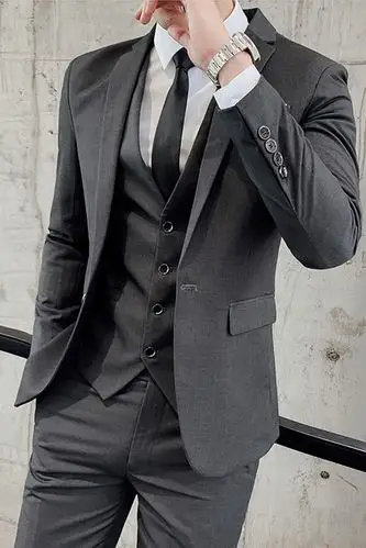 男士西装套装修身