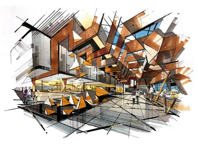 【室内设计手绘】展示空间