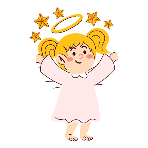 手绘卡通小天使图片