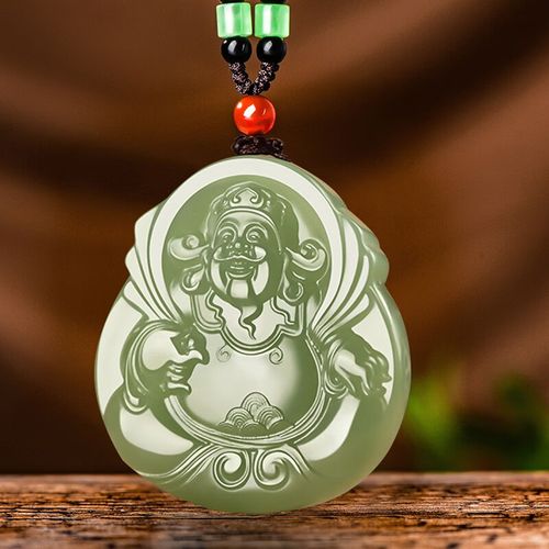 鑫广源 和田玉财神玉吊坠玉财神爷挂件玉坠玉佩玉石