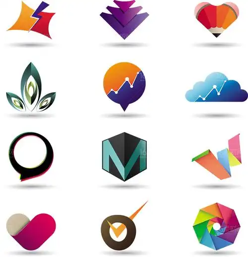 时尚炫彩个性logo设计矢量素材