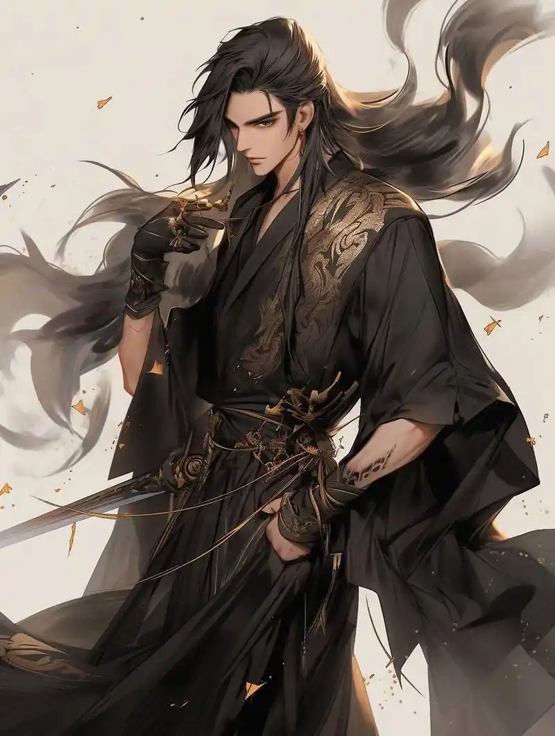 古风美男|黑发持剑