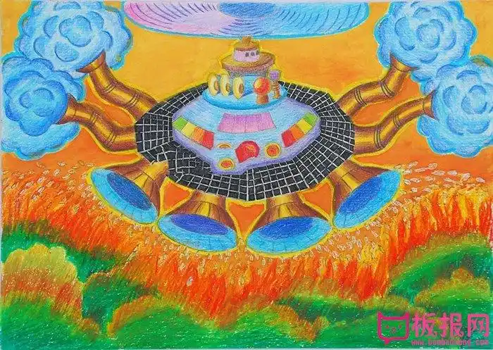 儿童科幻画作品超级灭火器