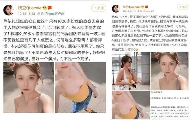 热依扎回怼博主"硬核豌豆",将告定恶评者,网络暴力何时停止