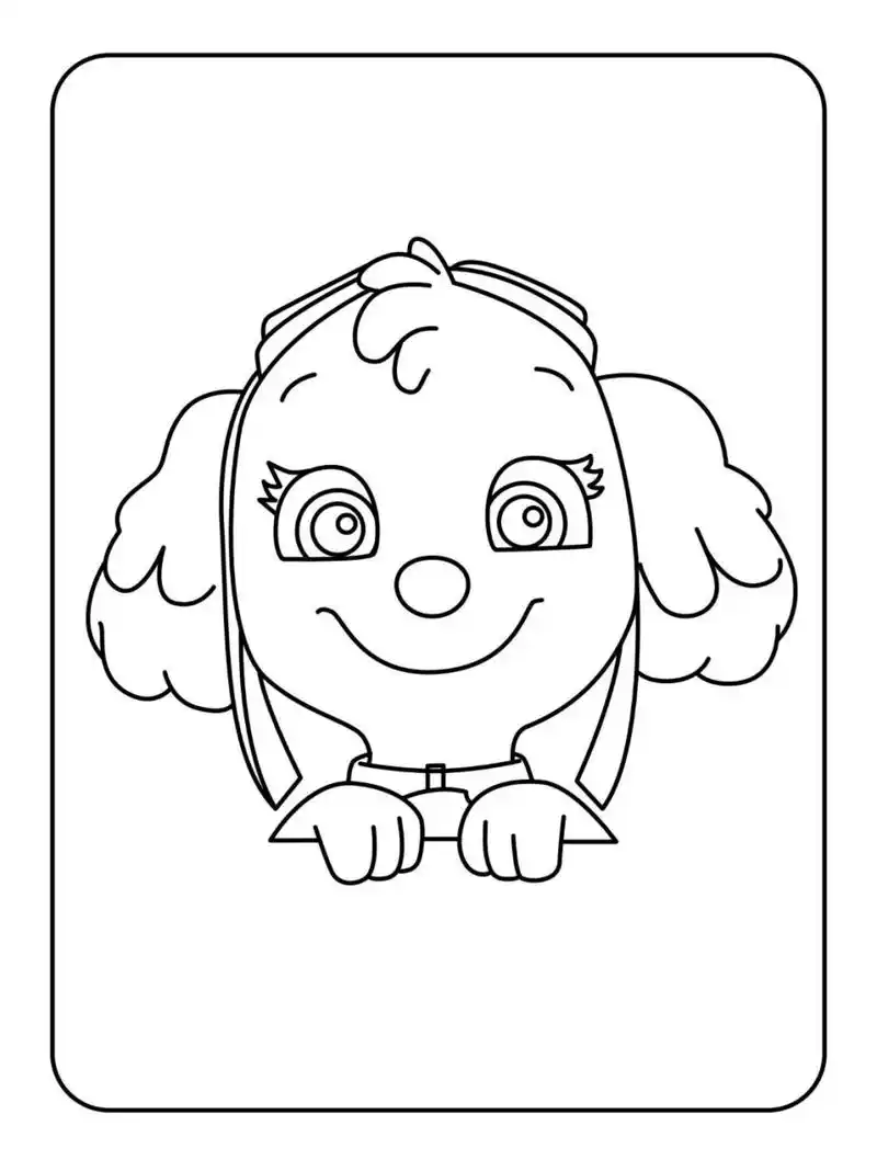 汪汪队天天简笔画涂色 可免费分享 可打印