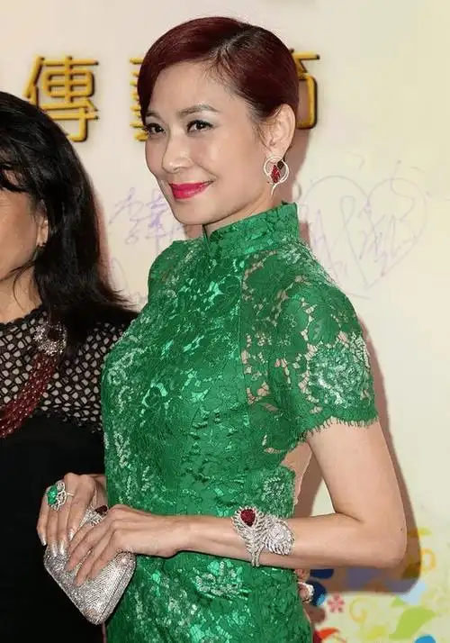 邝美云奔六的年纪也不显老,穿旗袍裙优雅又窈窕,"奶奶辈"少见_裙装