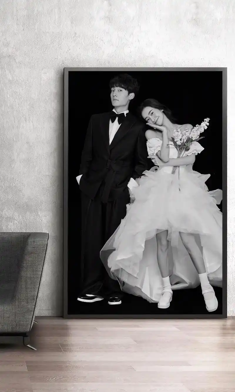 极简黑白婚纱照来啦