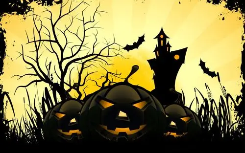 万圣节恐怖狂欢夜创意南瓜灯高清桌面壁纸第一辑