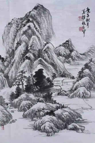 泗水山水画学习班《董其昌山水册》第十七期临习作品选(2020.8.26)