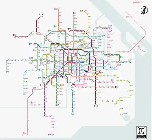 上海地铁规划示意图