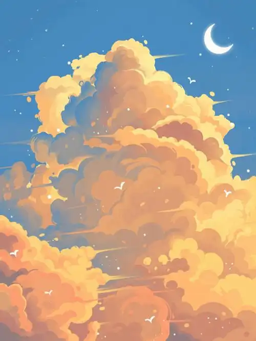 给自己画一个壁纸叭治愈系云朵步骤来啦