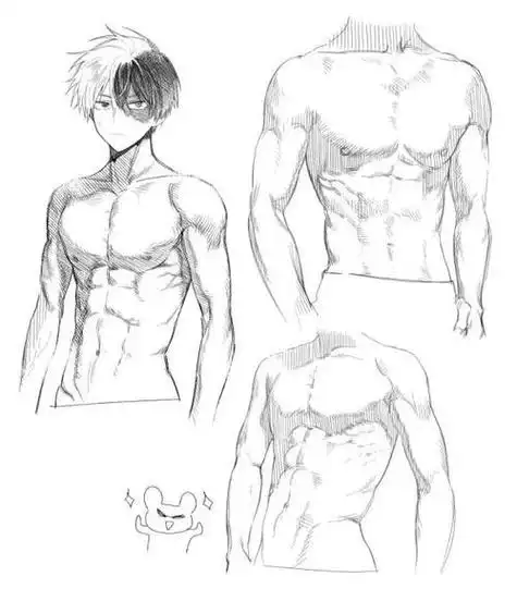 腹肌怎么画简笔画