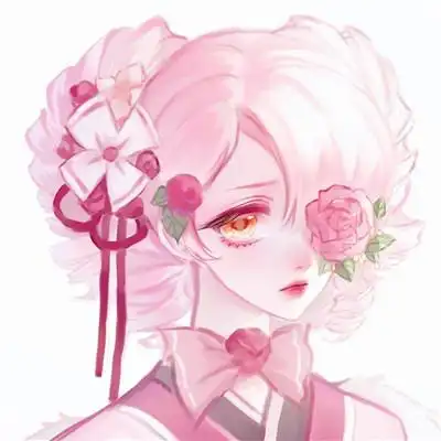 高清好看的可爱女头粉色系二次元图片_女生动漫头像_头像屋