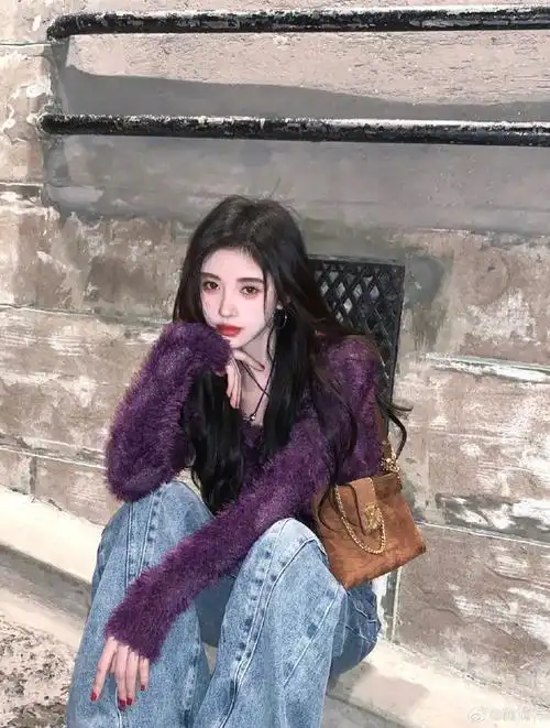 鞠婧祎紫葡萄系穿搭真的好好看!今日份ootd又美翻了__财经头条