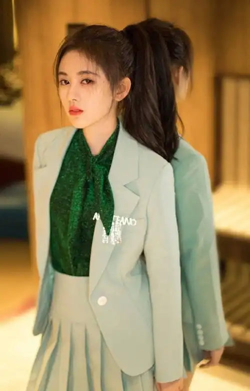 初秋西服穿搭#鞠婧祎太a啦!我真的可以[憧.