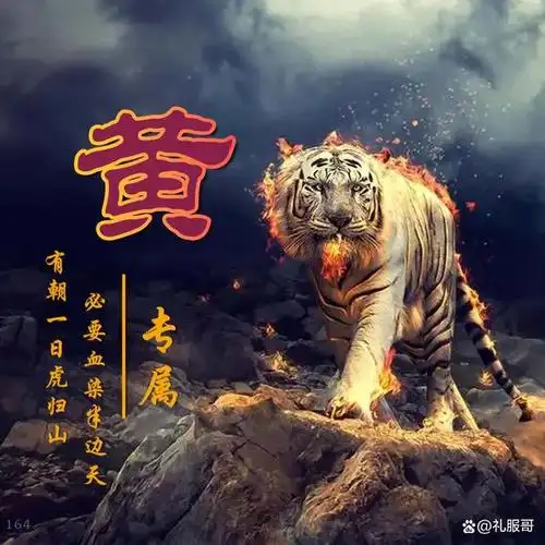 霸气十足老虎姓氏头像有朝一日虎归山必要血染半边天