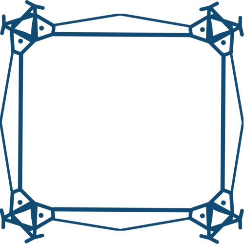 线条感卡通简约文艺清新边框透明底png图