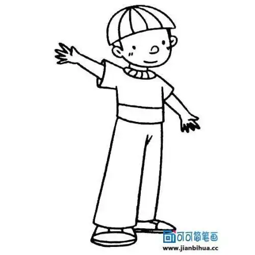 男孩帅气衣服简笔画衬衫t恤运动服毛衣要如何画-红豆饭小学生简笔画