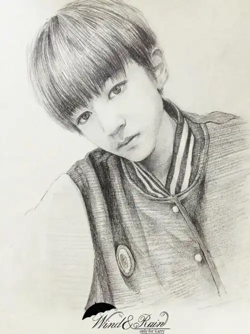 (素描)王俊凯,萌萌哒凯宝别客气抱走吧