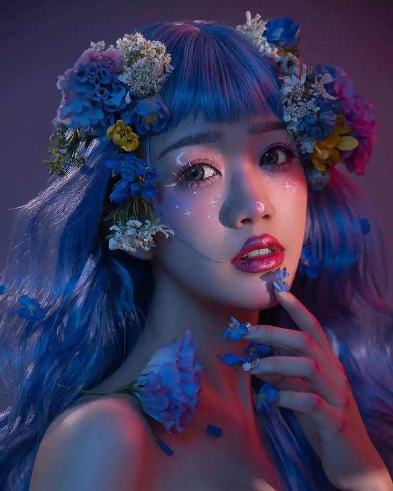 森系造型#创意造型#星空妆容#美出高级感 #美妆 #创意妆 - 抖音