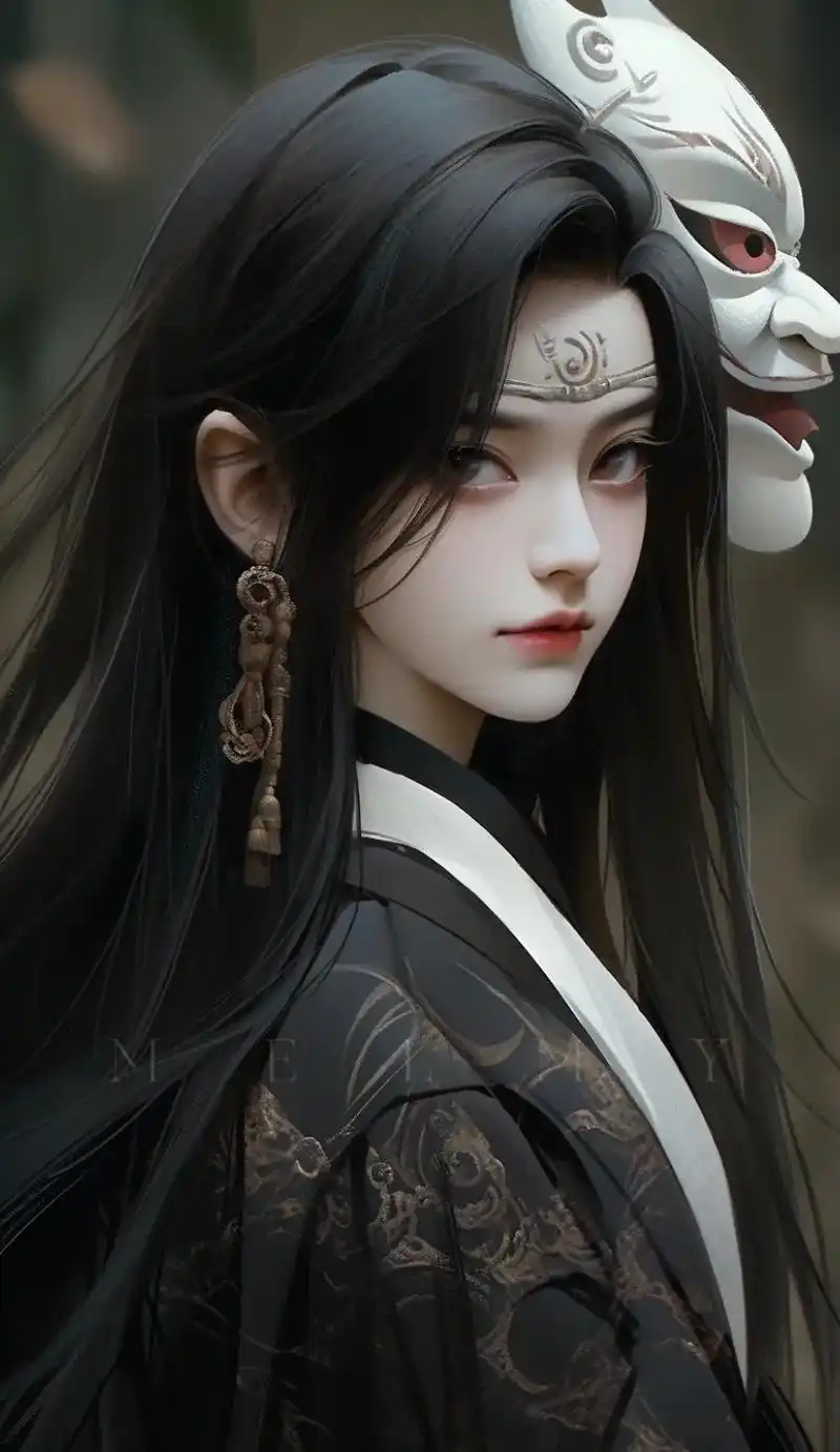 发一组魔族少女!#ai绘画 #古风美人 #手机壁纸 #暗黑系 - 抖音