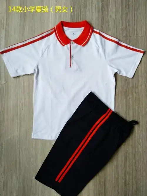 上海市校服套装短裤短袖夏季健生女生男女小学校服
